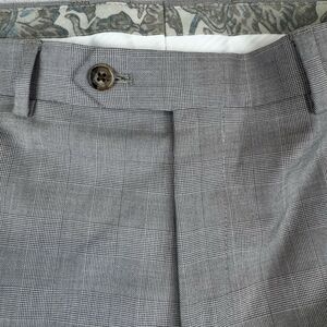 Lauren Ralph Lauren Men’s Dress Pants 38x32 Gray Glen Check Flat Front